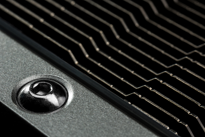 Construction detail showing the grill on the GTX 780 graphics card