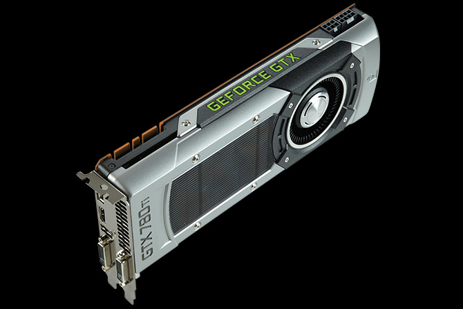 Edge view of the GTX 780 Ti graphics card